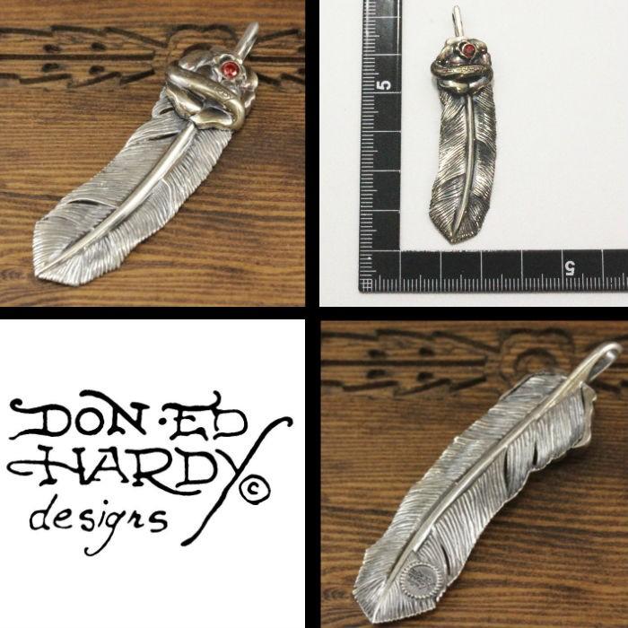 EdHardy【エドハーディー】フェザーネックレス ペンダントトップ EDFE-006 ユニセックス メンズ レディース プレゼント シルバー |  | 03