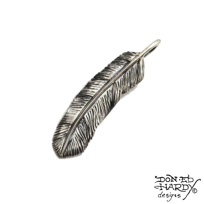 EdHardy エドハーディー フェザーネックレス ペンダントトップ ユニセックス メンズ レディース プレゼント シルバー | 