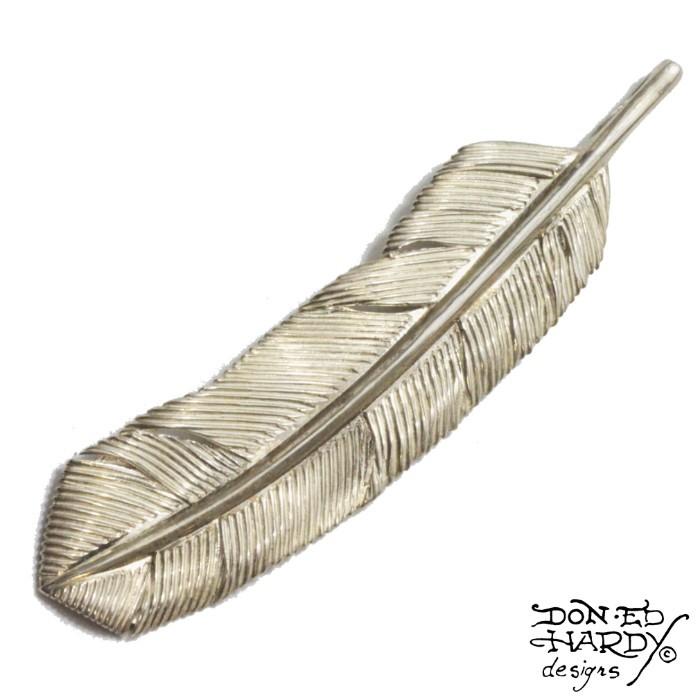 EdHardy エドハーディー フェザーネックレス ペンダントトップ EDFE-052 ユニセックス メンズ レディース プレゼント シルバー | 