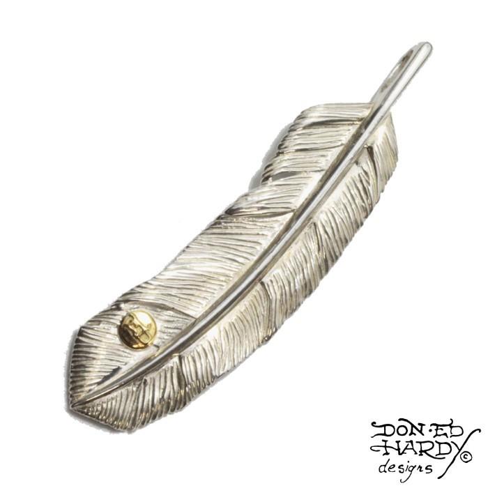 Ed Hardy エドハーディー フェザーネックレス ペンダントトップ 男女兼用 ユニセックス silver シルバー 925 | 