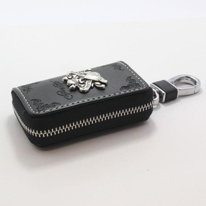 EdHardy EDHARDY エドハーディー スマートキーケース キーケース 皮 革 レザー マルチケース ブラック |  | 01