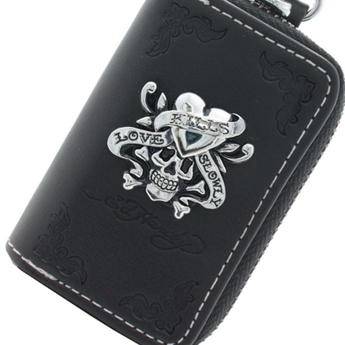 EdHardy EDHARDY エドハーディー スマートキーケース キーケース 皮 革 レザー マルチケース ブラック |  | 06