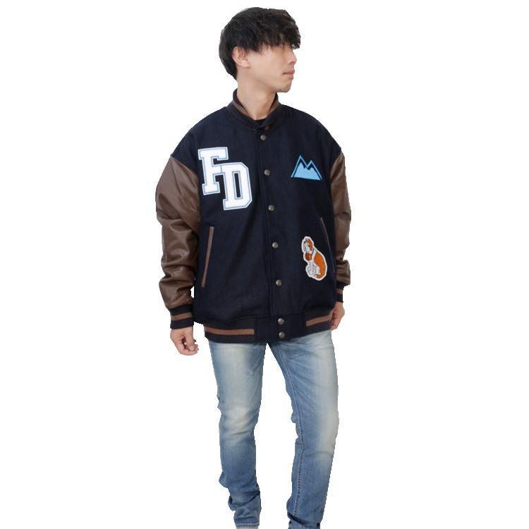 FIRST DOWN ファーストダウン VARSITY JACKET バーシティ ジャケット メンズ アウター 秋冬 中綿 冬服 秋服 M L XL ブラック ネイビー | FIRST DOWN | 03