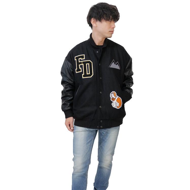 FIRST DOWN ファーストダウン VARSITY JACKET バーシティ ジャケット メンズ アウター 秋冬 中綿 冬服 秋服 M L XL ブラック ネイビー | FIRST DOWN | 07