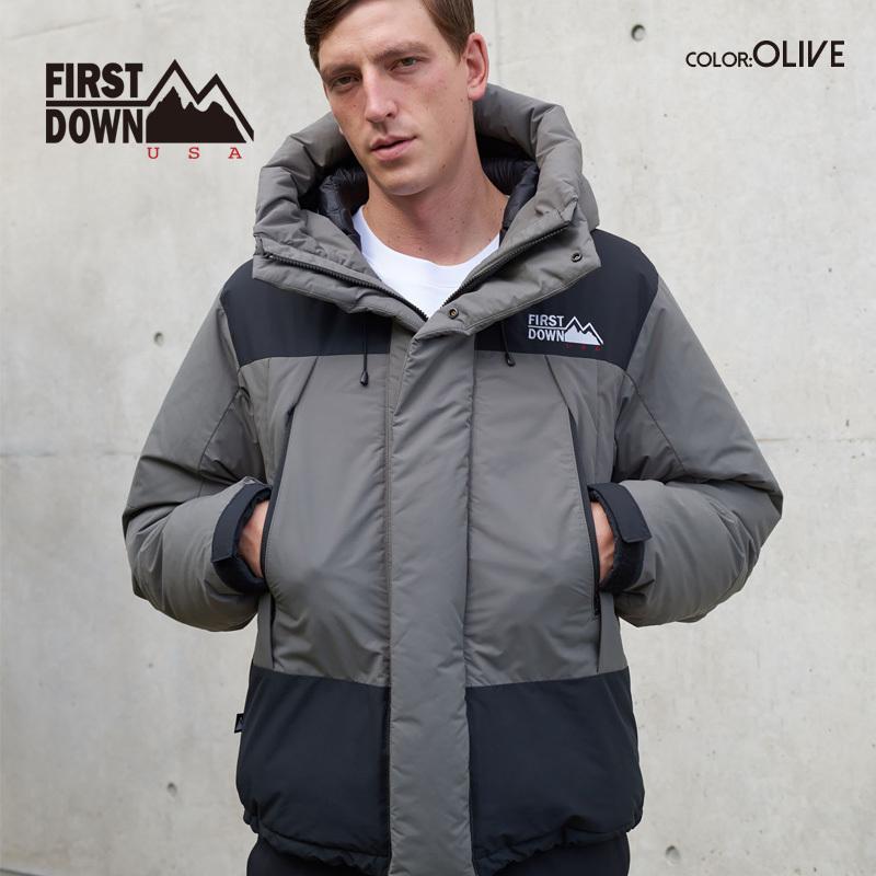 FIRST DOWN ファーストダウン DOWN JACKET HOODIE 2トーンダウンパーカー ジャケット ダウンパーカー アウター メンズ 防寒 | FIRST DOWN | 12