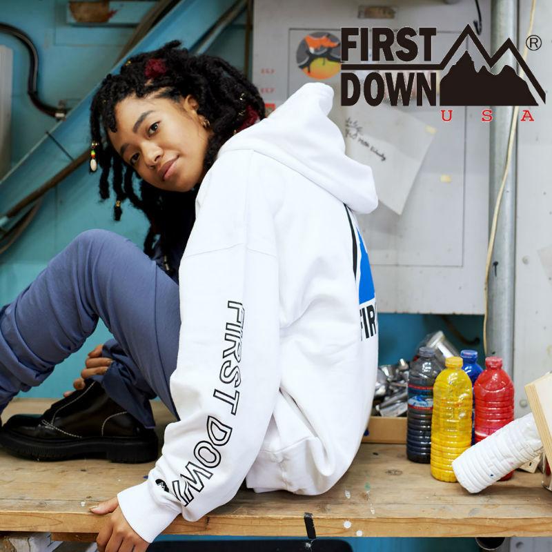 ファーストダウン FIRST DOWN PRINT PULLOVER HOODIE パーカー アウトドア | FIRST DOWN