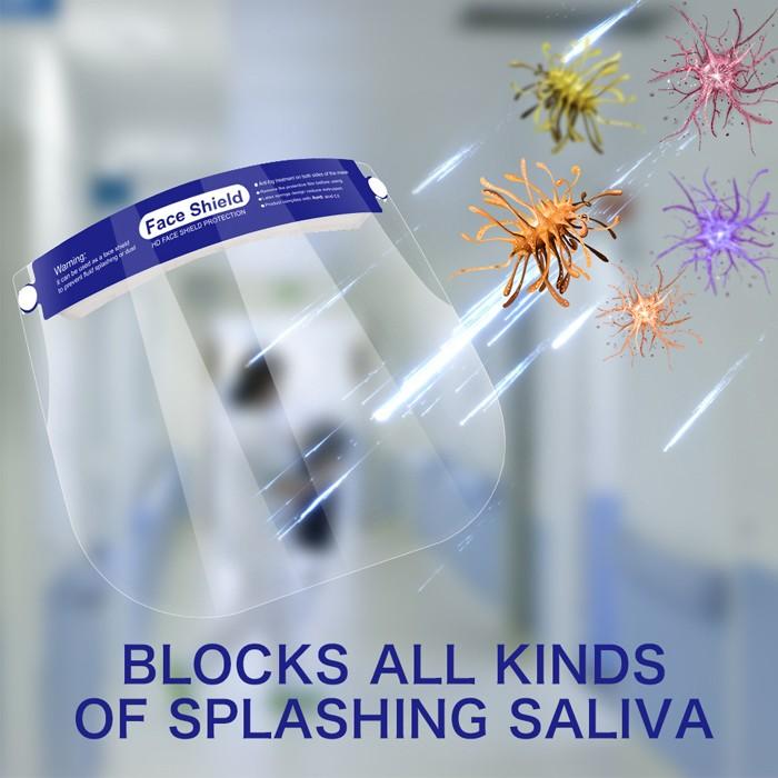 在庫あり 即納 フェイスシールド 10枚 10点セット CE認証　男女兼用 フェイスカバー　ウィルス対策 マスク併用 会社 飲食店 クリア 防塵 花粉症 |  | 02