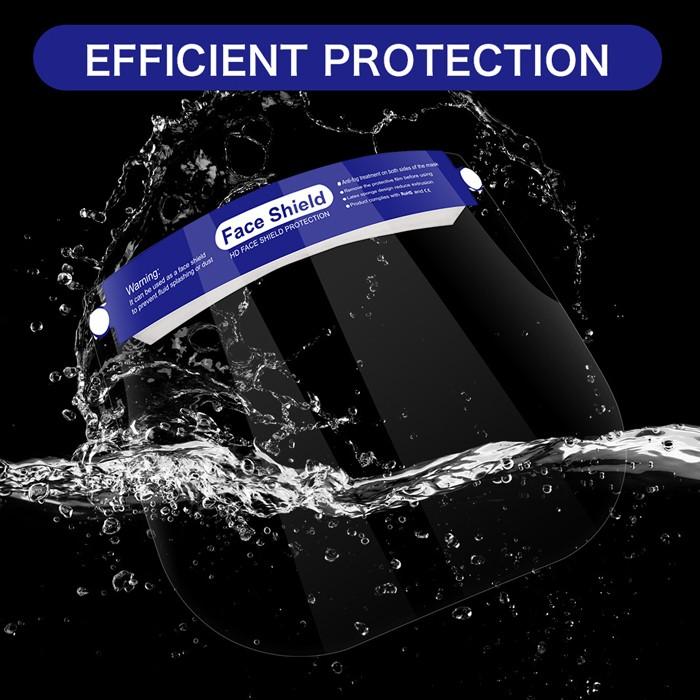 在庫あり 即納 フェイスシールド 1枚 両面防曇加工　CE認証　男女兼用 フェイスカバー　ウィルス対策 マスク併用　油はね防止 クリア 飲食店 フェイスガード |  | 03