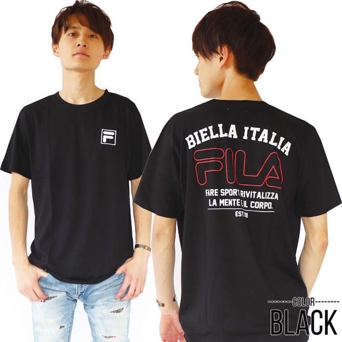 FILA フィラ Tシャツ Men's バックプリント半袖Tシャツ スポーツ ブランド トップス | FILA | 01