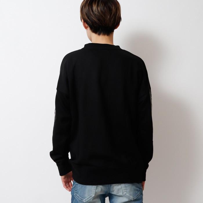 FILA フィラ ロゴテープトレーナー スウェット クルーネック メンズ 長袖 スポーティー ストリート カジュアル ドロップショルダー | FILA | 02