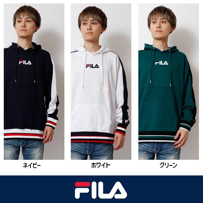 FILA フィラ ラインリブ切替プルパーカー スウェット スエット メンズ 長袖 スポーティー ストリート カジュアル プルオーバー | FILA | 10