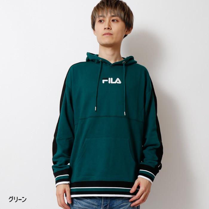 FILA フィラ ラインリブ切替プルパーカー スウェット スエット メンズ 長袖 スポーティー ストリート カジュアル プルオーバー | FILA | 07