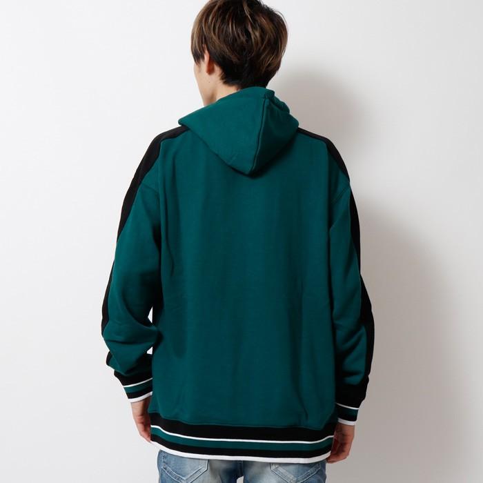 FILA フィラ ラインリブ切替プルパーカー スウェット スエット メンズ 長袖 スポーティー ストリート カジュアル プルオーバー | FILA | 09