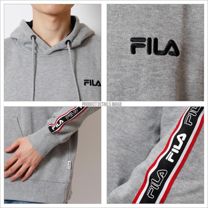 FILA フィラ ロゴテーププルパーカー スウェット スエット メンズ プルオーバーパーカー 長袖 カジュアル ストリート | FILA | 03