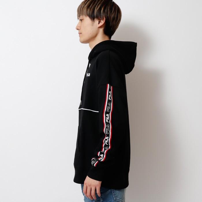 FILA フィラ ロゴテーププルパーカー スウェット スエット メンズ プルオーバーパーカー 長袖 カジュアル ストリート | FILA | 05
