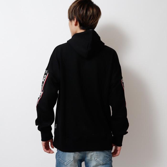 FILA フィラ ロゴテーププルパーカー スウェット スエット メンズ プルオーバーパーカー 長袖 カジュアル ストリート | FILA | 06