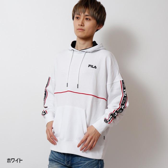 FILA フィラ ロゴテーププルパーカー スウェット スエット メンズ プルオーバーパーカー 長袖 カジュアル ストリート | FILA | 07