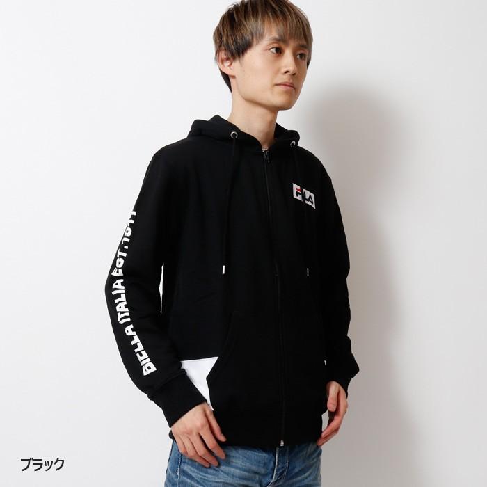 FILA フィラ 袖プリントフルジップパーカー メンズ スウェット スエット 長袖 カジュアル スポーティー | FILA | 01