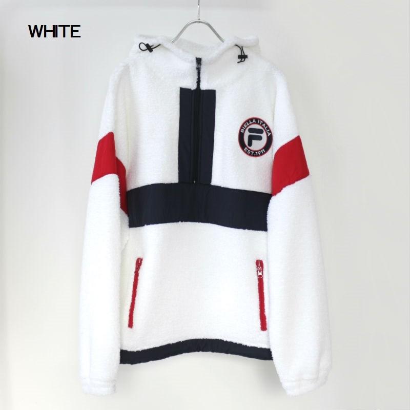 FILA フィラ ボアフードアノラックパーカー フーディー ハーフジップ メンズ レディース ユニセックス ゆったり ルーズ オーバー ロゴ もこもこ 秋冬 | FILA | 02