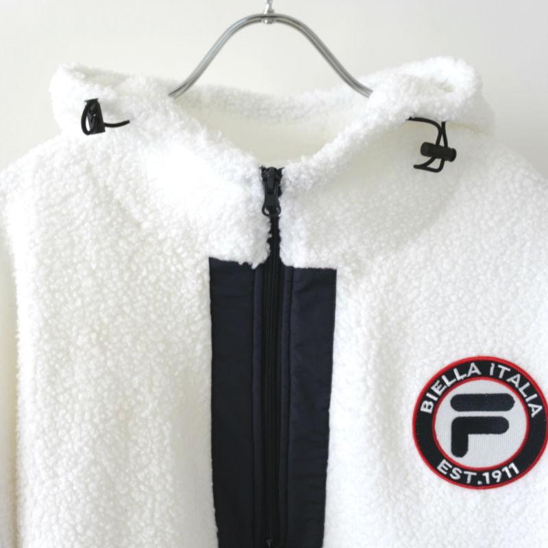 FILA フィラ ボアフードアノラックパーカー フーディー ハーフジップ メンズ レディース ユニセックス ゆったり ルーズ オーバー ロゴ もこもこ 秋冬 | FILA | 03