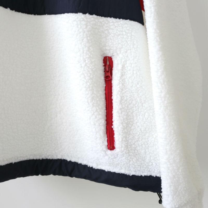 FILA フィラ ボアフードアノラックパーカー フーディー ハーフジップ メンズ レディース ユニセックス ゆったり ルーズ オーバー ロゴ もこもこ 秋冬 | FILA | 04