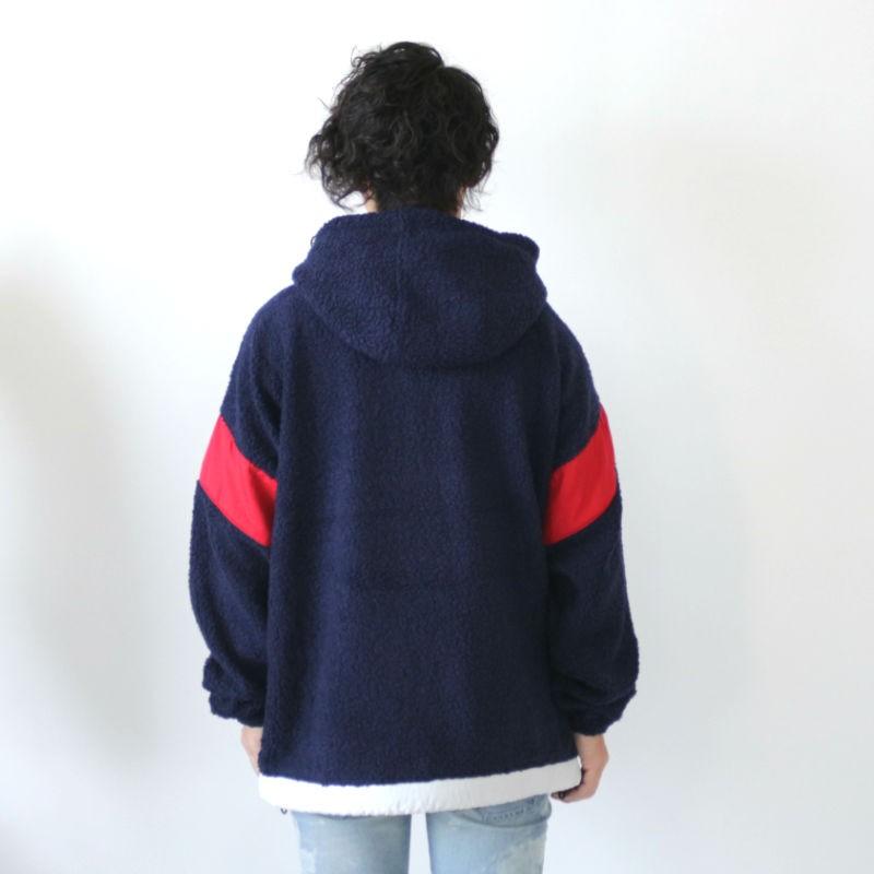 FILA フィラ ボアフードアノラックパーカー フーディー ハーフジップ メンズ レディース ユニセックス ゆったり ルーズ オーバー ロゴ もこもこ 秋冬 | FILA | 07