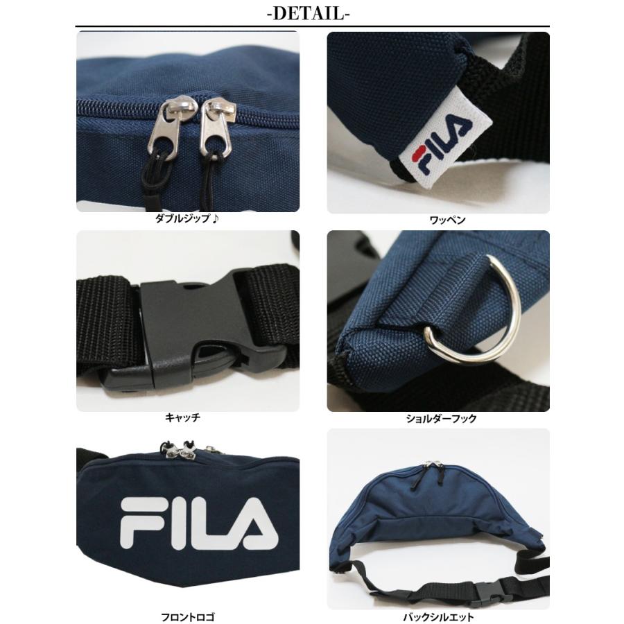 FILA フィラ ボディバッグ ボディーバッグ メンズ レディース スポーツ 斜めがけ バッグ ファッション ブラック ネイビー アウトドア 通学 ウエストポーチ 軽量 | FILA | 06