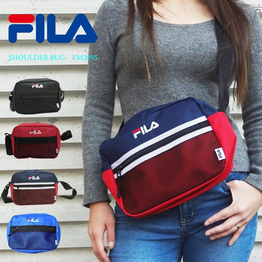FILA フィラ ショルダーバッグ メッシュ レディース サコッシュ メンズ メッシュポケット ミニバッグ キッズ 斜めがけ ストリート ミニショルダー | FILA