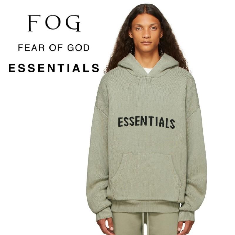 FOG ESSENTIALS エフオージーエッセンシャルズ FRONT LOGO HOODIE KNIT