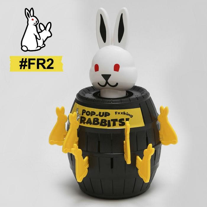 FR2 エフアールツー POPUP RABBITS おもちゃ パーティーゲーム TOY プレゼント おもしろ ウサギ ブラック 黒 | 