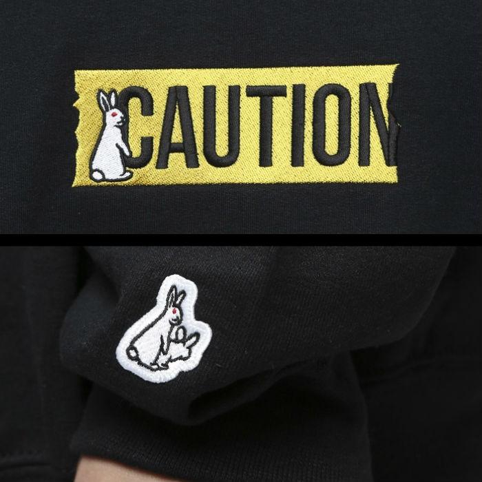 FR2 エフアールツー CAUTION Embroidery Sweatshirt メンズ