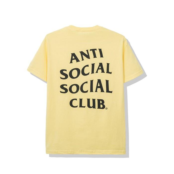 Anti Social Social Club Tシャツ メンズ レディース ユニセックス 半袖 黄色 ブラック アンチソーシャルソーシャルクラブ Glitter Yellow Tee ブランド | ANTI SOCIAL SOCIAL CLUB | 01