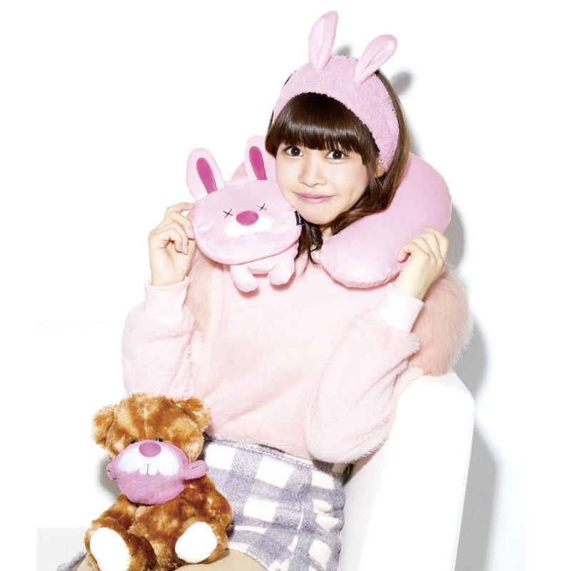 gonoturn ごのたん Animal Neck Pillow Rabbit ネックピロー かわいい まくら 枕 ウサギ ラビット 旅行 出張 電車 バス 移動 睡眠 快眠 ピンク ギフト |  | 01