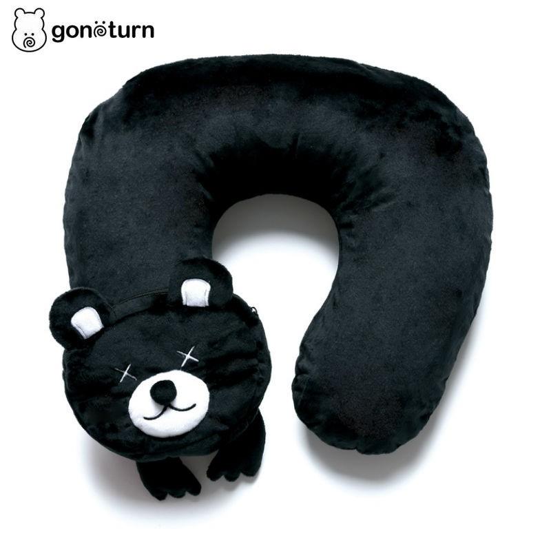 gonoturn ごのたん Animal Neck Pillow Bear ネックピロー かわいい まくら 枕  熊 クマ 旅行 出張 電車 バス アニマル 動物 移動 睡眠 快眠 プレゼント ギフト | 