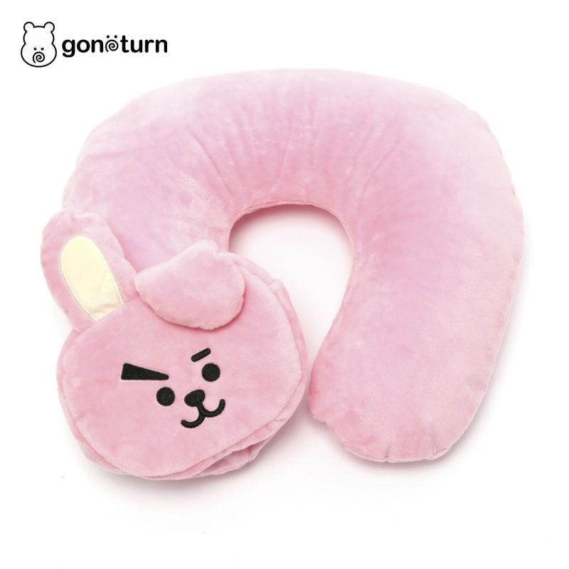 gonoturn ゴノタン BT21 COOKY Neck Pillow ネックピロー かわいい まくら 枕 旅行 出張 電車 バス 移動 睡眠 快眠 ピンク BTS | 