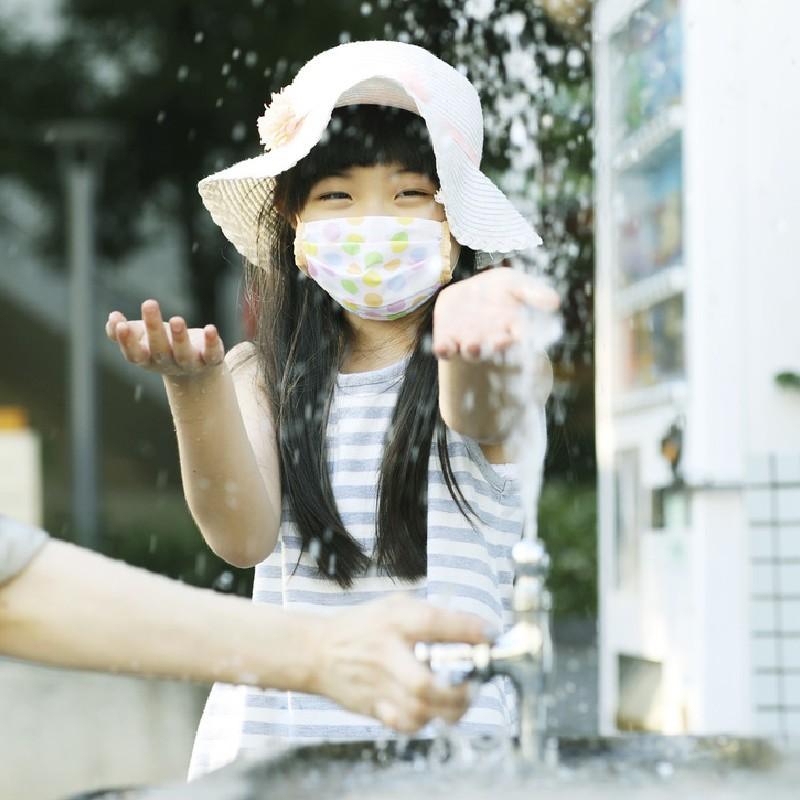 gonoturn ごのたん キッズマスク ドット柄 KIDS[GNT0377]水玉 可愛い 女の子 こども 幼稚園 保育園 対策 |  | 01