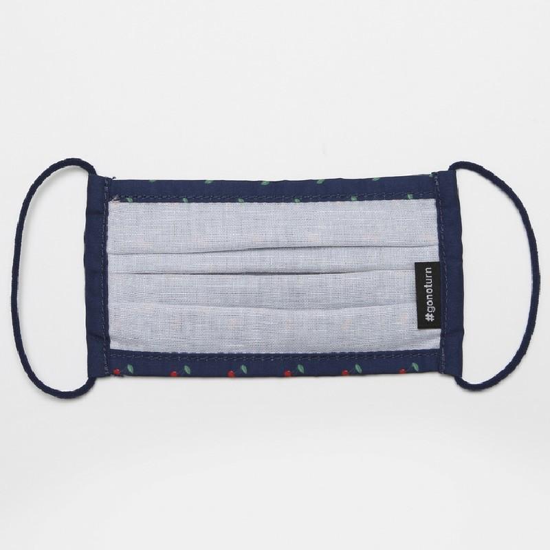 gonoturn ごのたん キッズマスク チェリー柄 KIDS[GNT0378]さくらんぼ 可愛い 女の子 こども 幼稚園 保育園 対策 ネイビー |  | 04