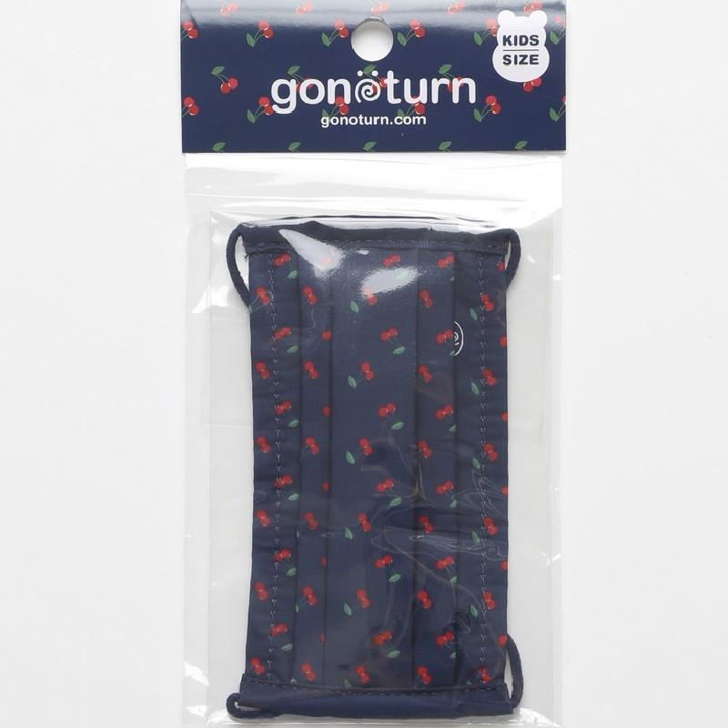 gonoturn ごのたん キッズマスク チェリー柄 KIDS[GNT0378]さくらんぼ 可愛い 女の子 こども 幼稚園 保育園 対策 ネイビー |  | 06