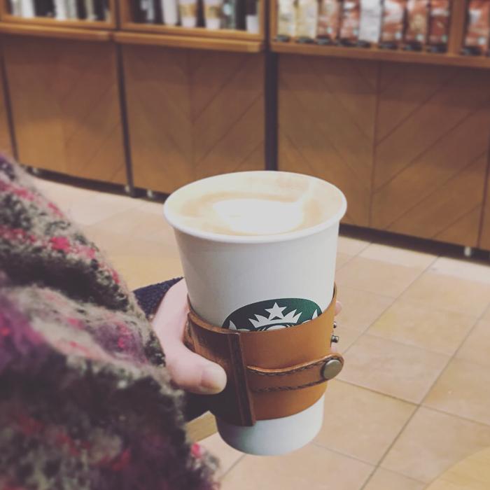 Grip of Coffe Cup コーヒーコップホルダー 革製品 日本製 タンブラー 父の日　母の日　誕生日　進学祝　就職祝　出産祝　結婚祝　新築祝　プレゼント |  | 02