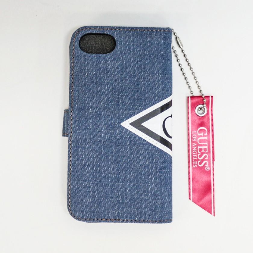 ゲス GUESS アイフォン8 手帳型 iphoneケース ブランド iPhone 8 カバー 正規ライセンス品 デニム 電話 スマホ ブルー | GUESS | 02
