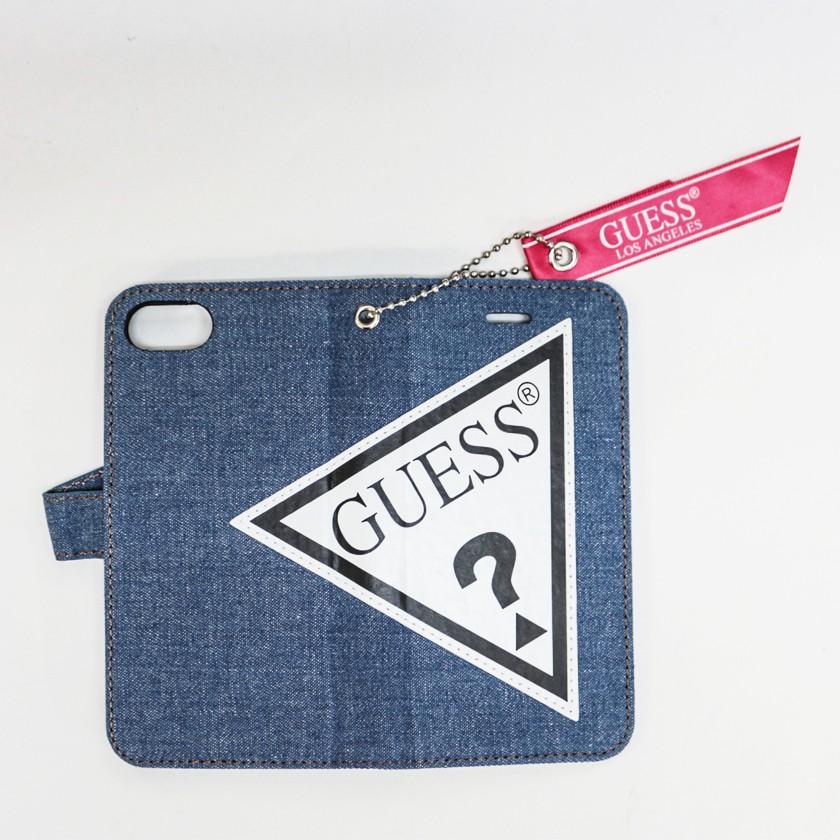 ゲス GUESS アイフォン8 手帳型 iphoneケース ブランド iPhone 8 カバー 正規ライセンス品 デニム 電話 スマホ ブルー | GUESS | 03