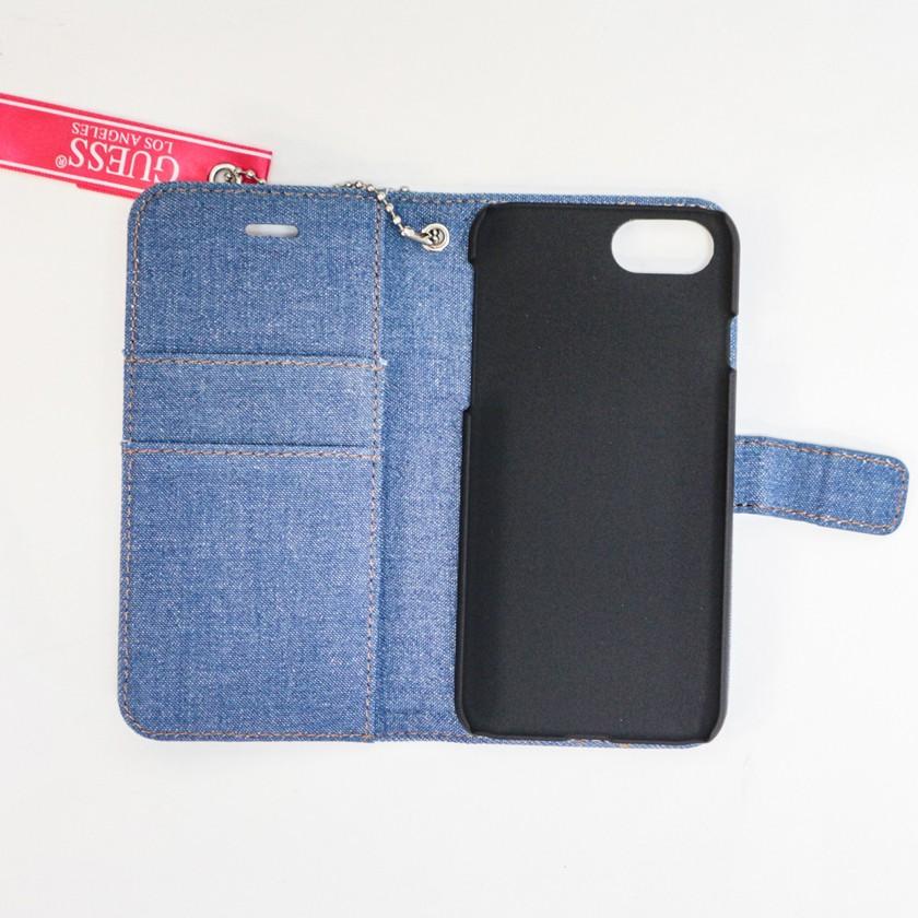 ゲス GUESS アイフォン8 手帳型 iphoneケース ブランド iPhone 8 カバー 正規ライセンス品 デニム 電話 スマホ ブルー | GUESS | 04