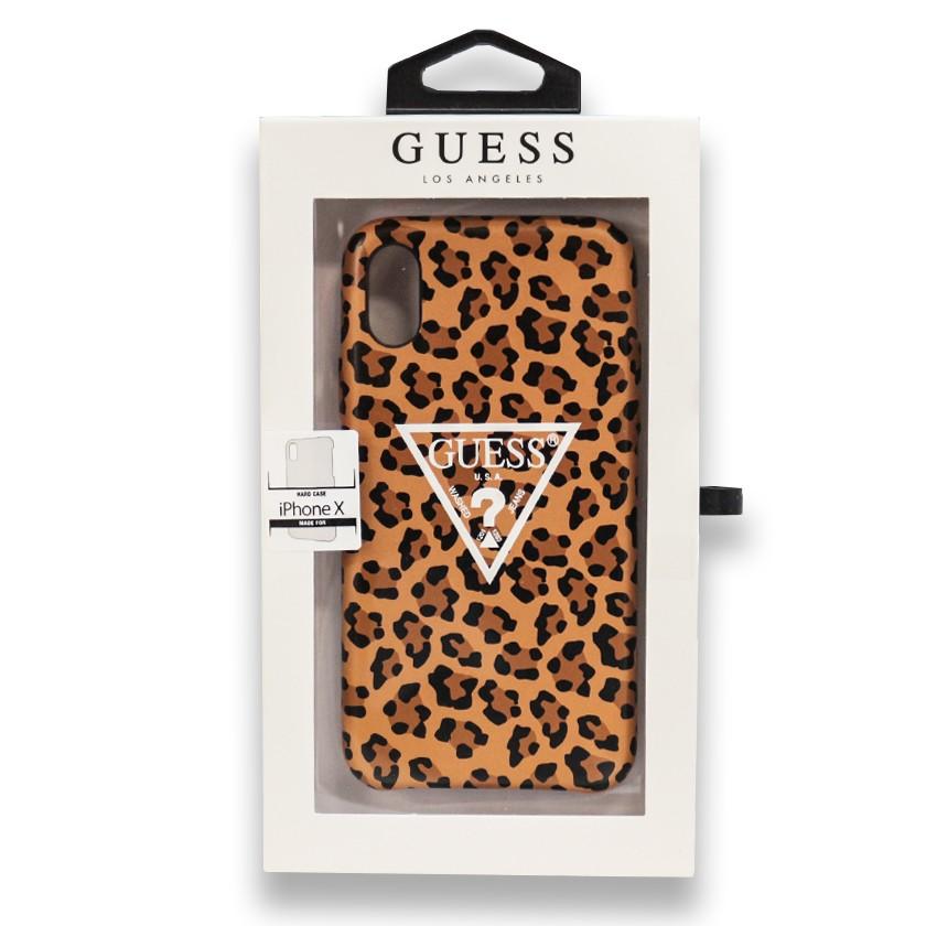 ゲス GUESS iphoneケース アイフォン10 ハードケース iphoneX トライアングルロゴ レオパード ヒョウ柄 豹柄  スマホ　カバー | GUESS | 03