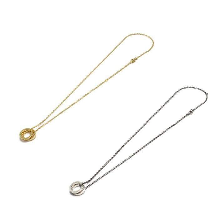 JAM HOME MADE ジャムホームメイド 平打ちダブルダイヤモンドネックレス ゴールド シルバー 金 銀 |  | 01