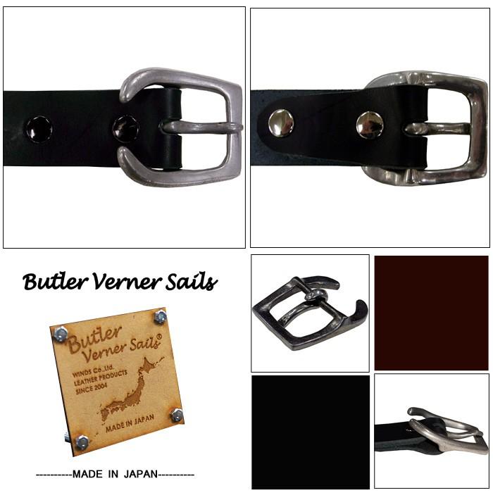 Butler Verner Sails(バトラーバーナーセイルズ)ピューターギャリソン変形金具本革ベルト(日本製) | Butler Verner Sails | 01