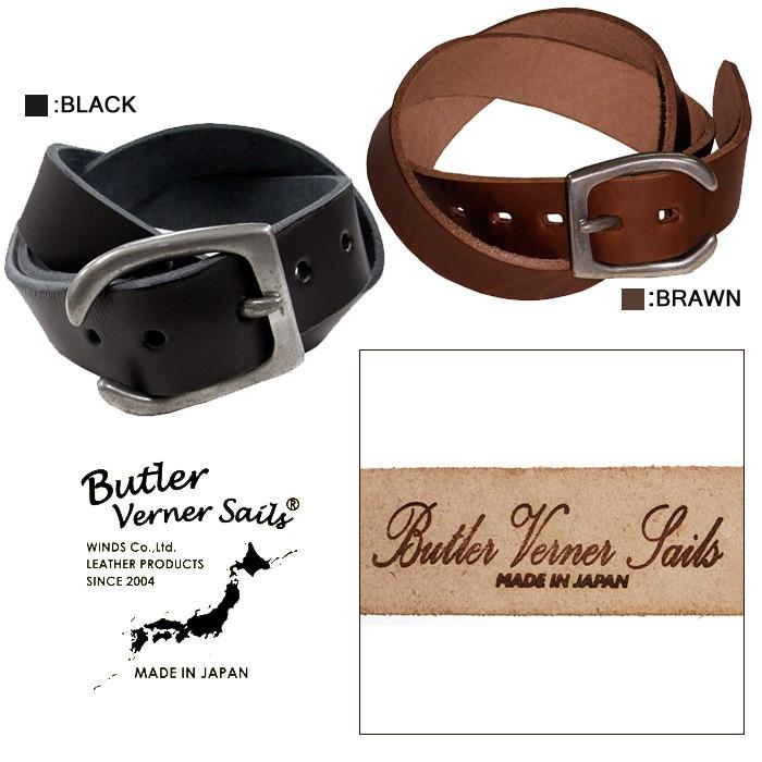 Butler Verner Sails(バトラーバーナーセイルズ)ピューターギャリソン変形金具本革ベルト(日本製) | Butler Verner Sails | 02