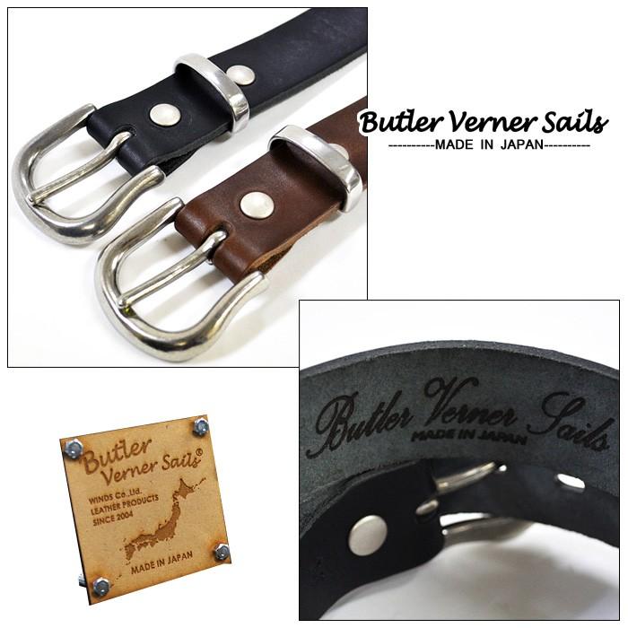 Butler Verner Sails(バトラーバーナーセイルズ)ピューターバックル本革ベルト(日本製) レザー ベルト | Butler Verner Sails | 01