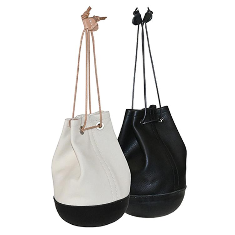 Butler Verner Sails(バトラーバナーセイルズ)DARUMA ALLレザー巾着 ハンドバッグ ミニポーチ 軽量 手提げ 牛革 ブランド おしゃれ 栃木レザー 日本製 国産 メンズ レディース ユニセックス かばん 小さめ Butler Verner Sails(バトラーバナーセイルズ)DARUMA ALLレザー巾着