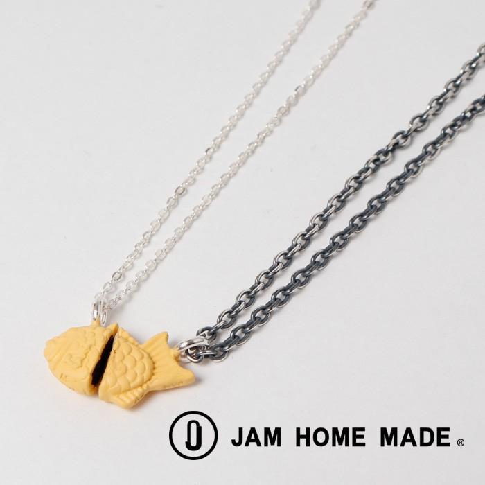 JAM HOME MADE ジャムホームメイド TAIYAKI SHARE NECKLACE 彼女が頭、僕が尻尾 たい焼き ペア ネックレス シルバー925 誕生日 クリスマス バレンタイン | JAM HOME MADE
