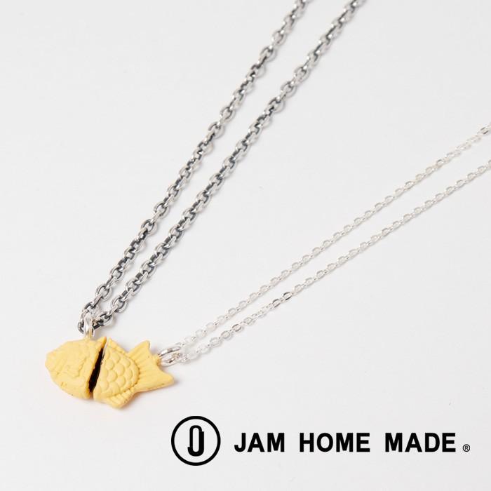 ジャムホームメイド TAIYAKI SHARE NECKLACE jgnc016 彼女が尻尾、僕が頭 たい焼き ペア ネックレス プレゼント 誕生日 クリスマス バレンタイン | JAM HOME MADE